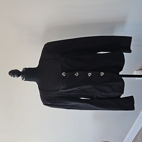 NWT Free People | Womens Black Button Courtship Fitted Blazer | Womens XL - Picture 2 of 6